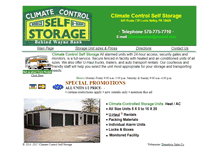 Tablet Screenshot of climatecontrolselfstorage.com